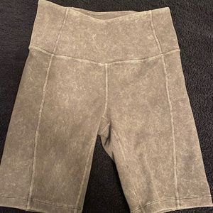 Zella gray ribbed biker shorts